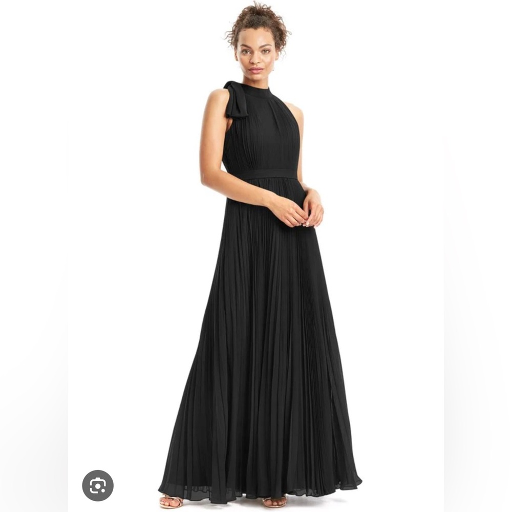 NWOT Azazie Cailyn Dress Black Chiffon Size 10